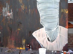 ... Graffiti-Kunst von unten ... Graffiti-Kunst von unten